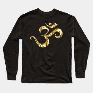 Gold Symbol Om Long Sleeve T-Shirt